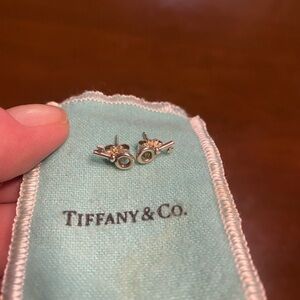 Tiffany Sterling Silver Key Earrings